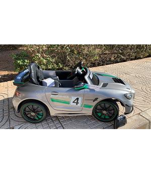 COCHE Mercedes GT4 AMG con pantalla de TV Mp4, GRIS INDA902-AC-SX1918-MP4